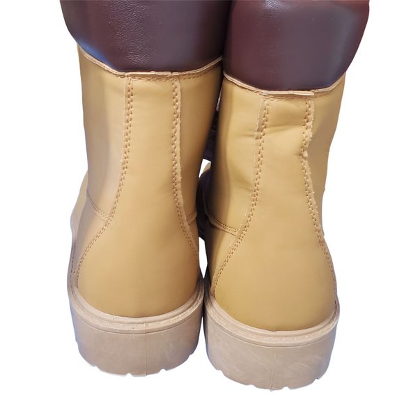 rue21 Camel Combats Lace boots Sz 9 New - Picture 6 of 15